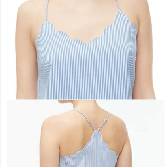 J. Crew racerback scalloped tank top - Picture 1 of 5